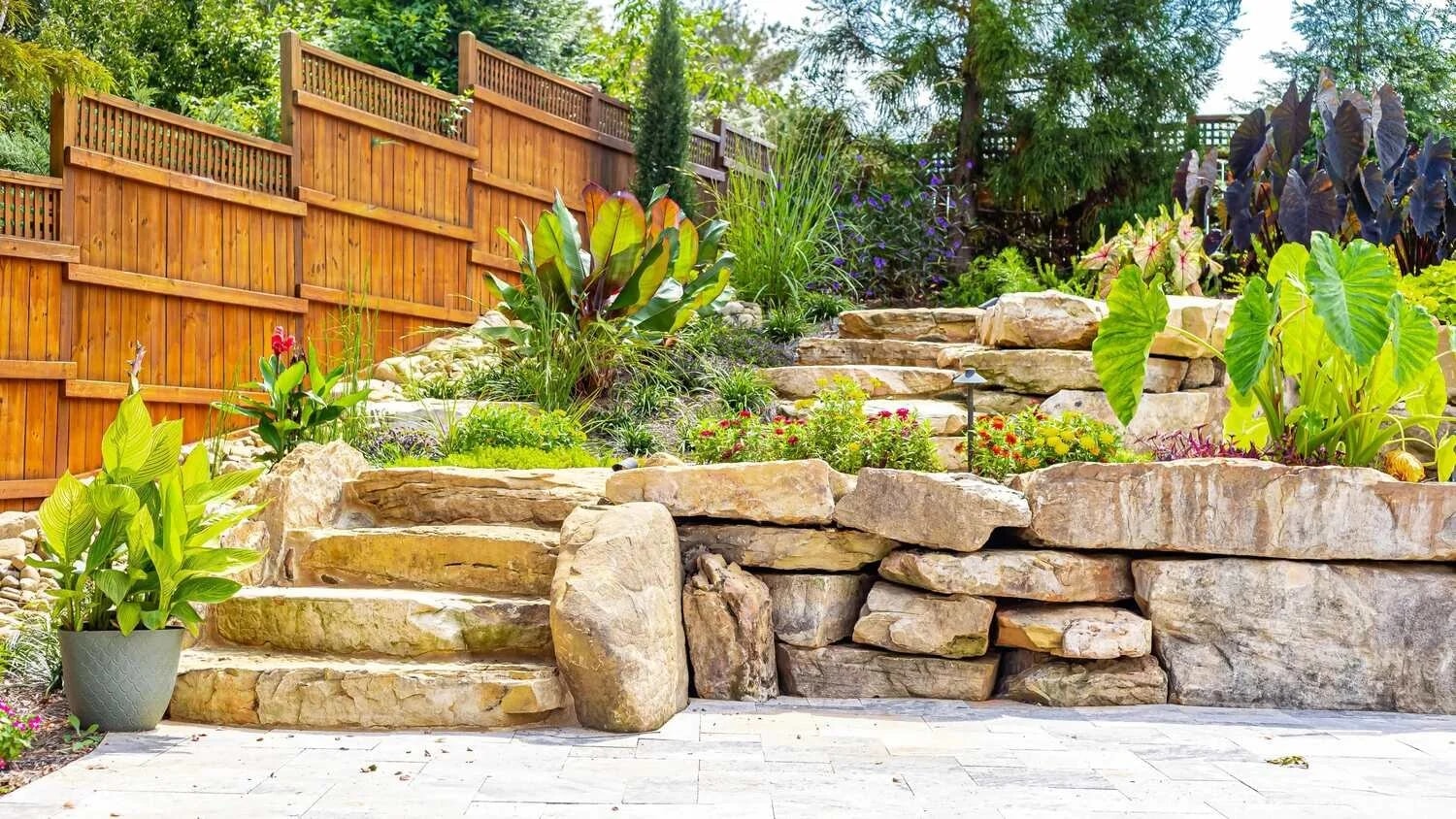 Retaining Wall Installation in Murphy project 8